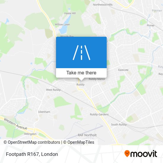 Footpath R167 map