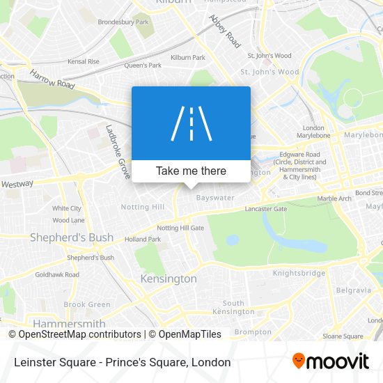 Leinster Square - Prince's Square map