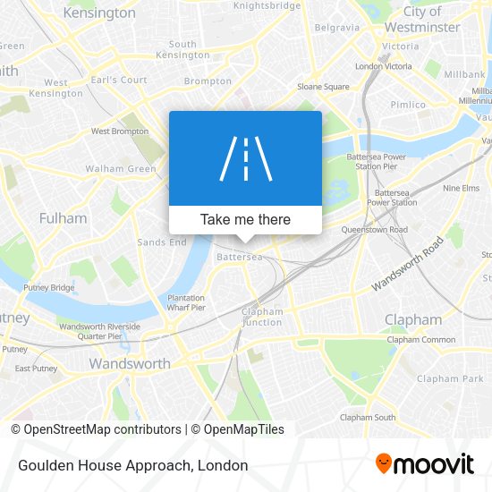 Goulden House Approach map
