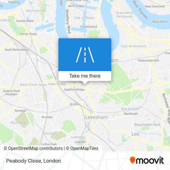 Peabody Close map