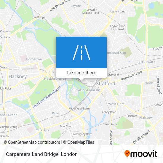 Carpenters Land Bridge map