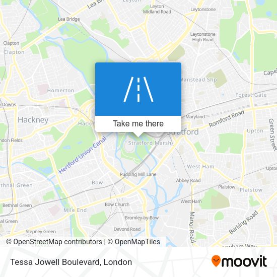 Tessa Jowell Boulevard map