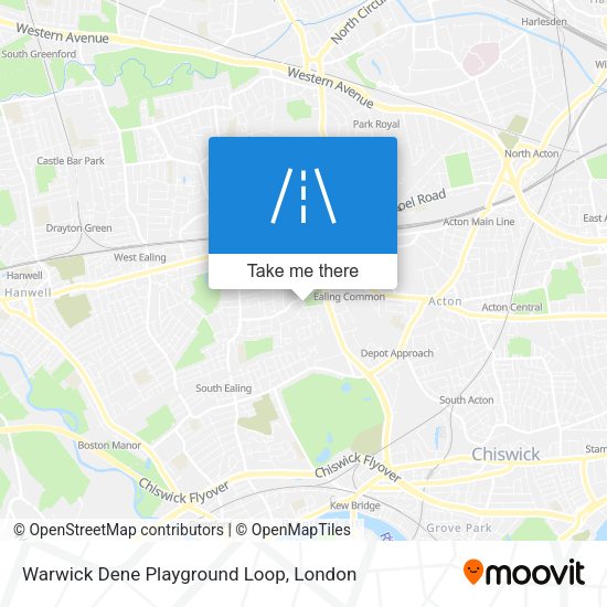 Warwick Dene Playground Loop map