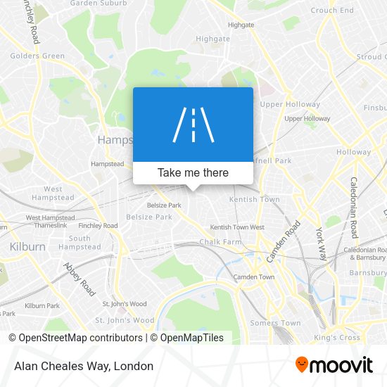 Alan Cheales Way map