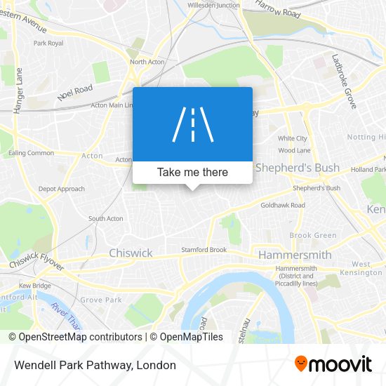 Wendell Park Pathway map