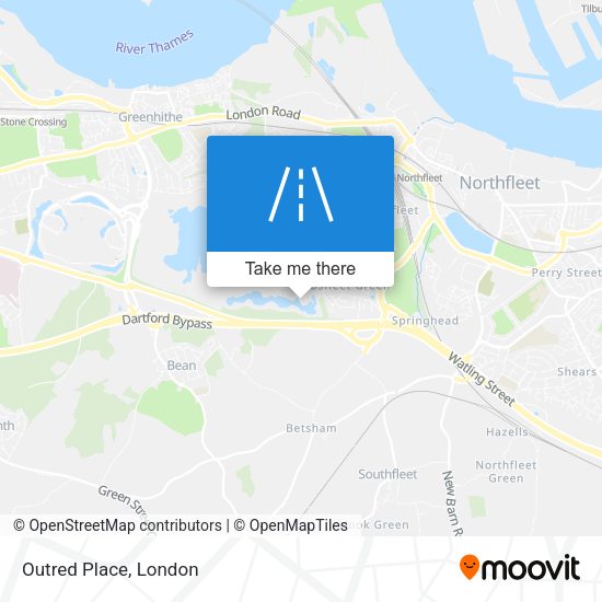 Outred Place map