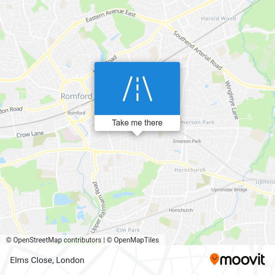 Elms Close map