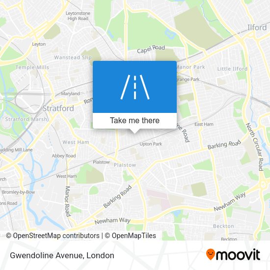 Gwendoline Avenue map
