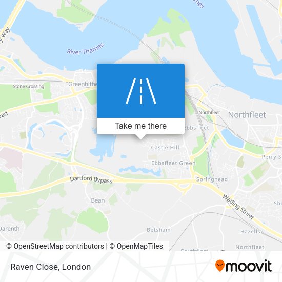 Raven Close map