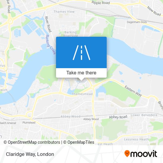 Claridge Way map