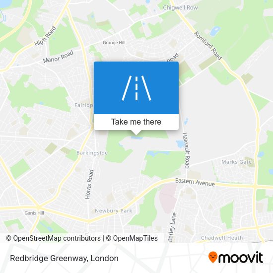 Redbridge Greenway map