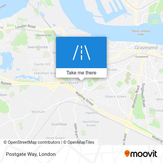 Postgate Way map