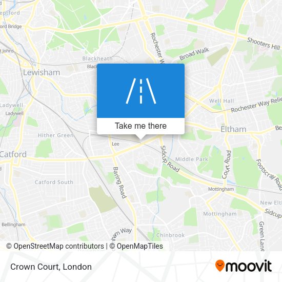 Crown Court map