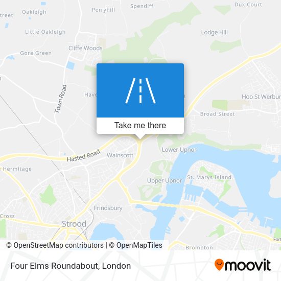 Four Elms Roundabout map