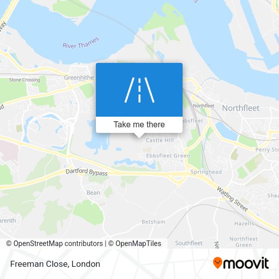 Freeman Close map