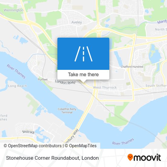Stonehouse Corner Roundabout map