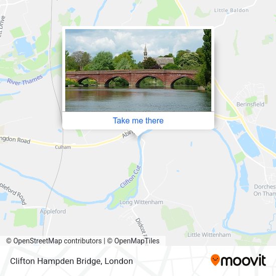 Clifton Hampden Bridge map