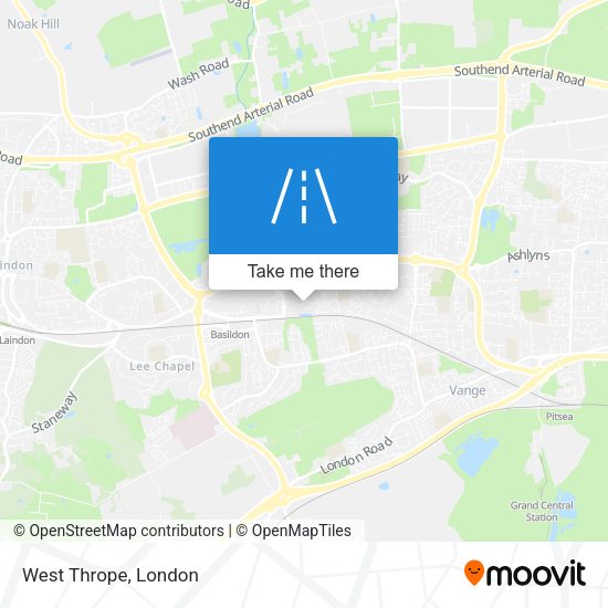 West Thrope map