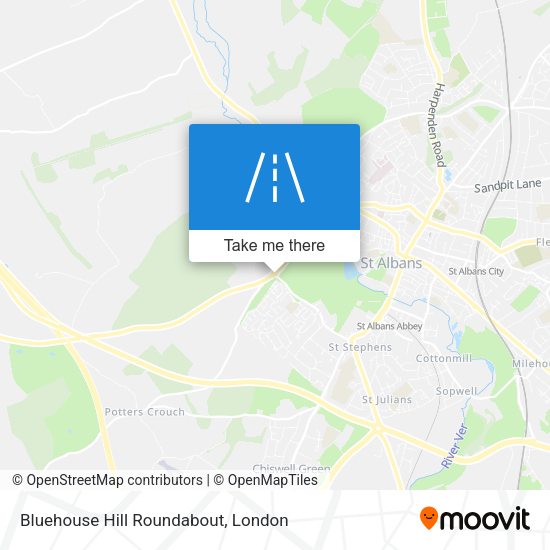 Bluehouse Hill Roundabout map