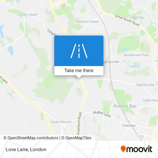 Love Lane map