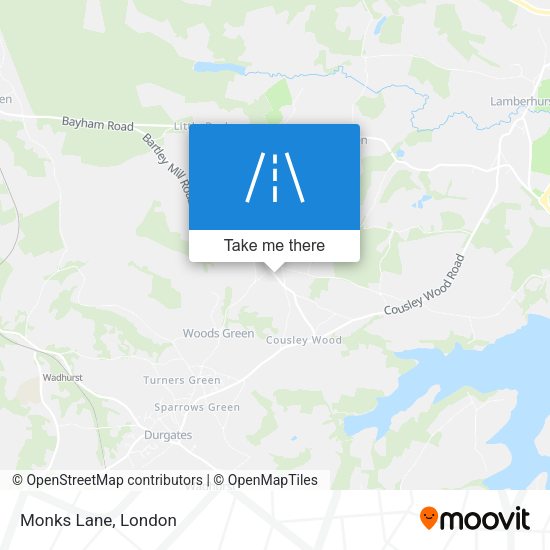Monks Lane map