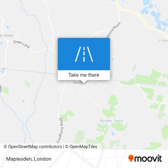 Maplesden map