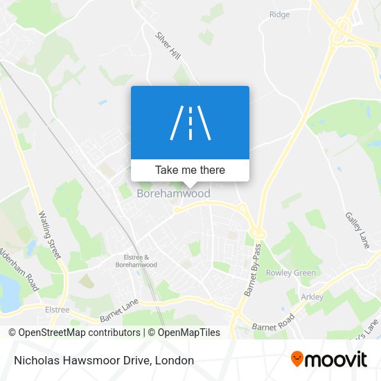 Nicholas Hawsmoor Drive map