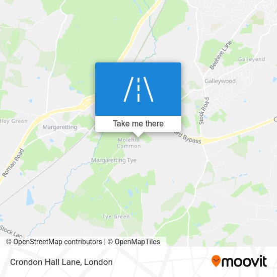 Crondon Hall Lane map