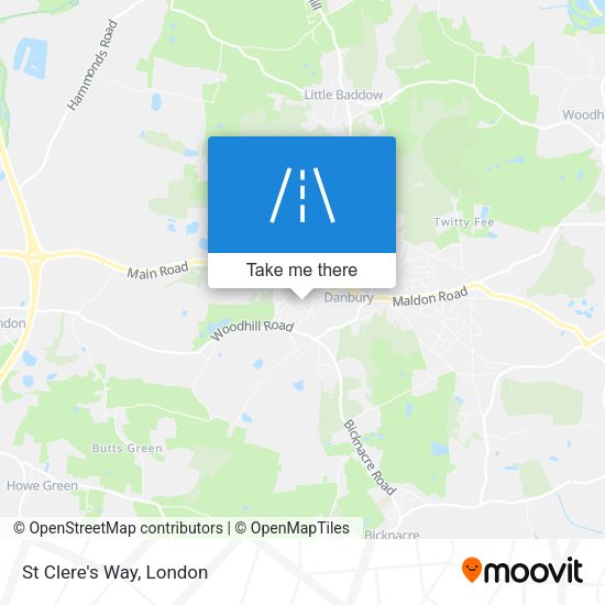 St Clere's Way map