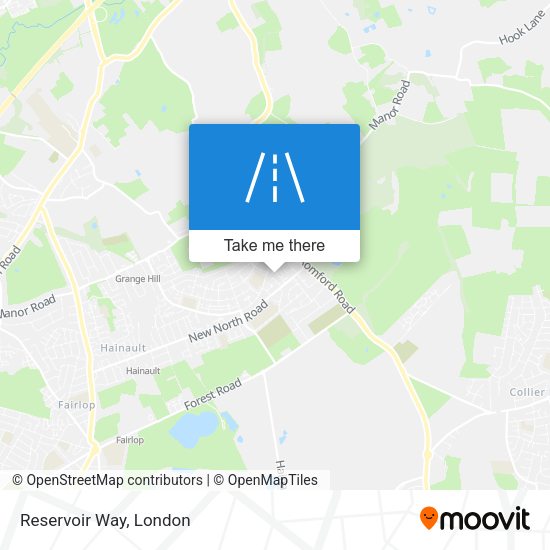 Reservoir Way map