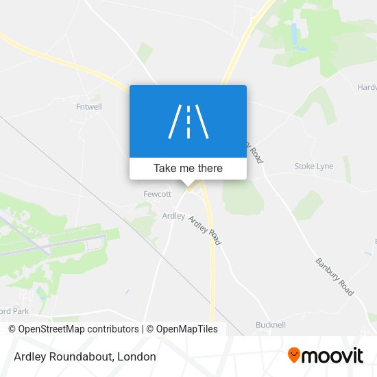 Ardley Roundabout map