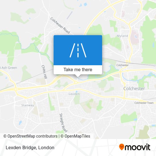 Lexden Bridge map
