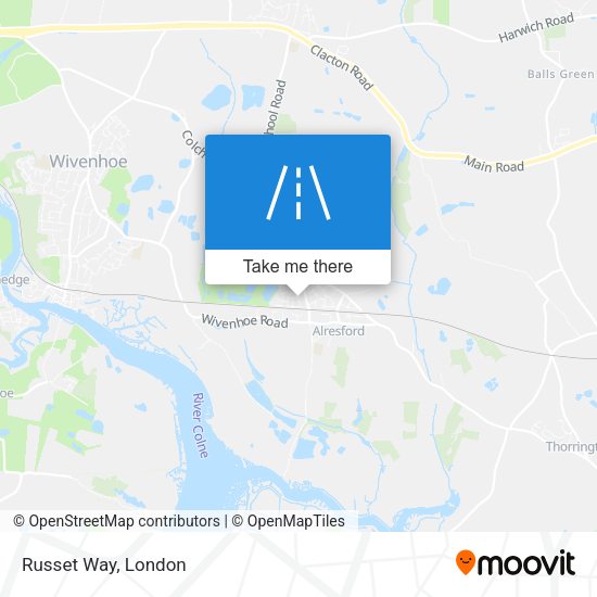 Russet Way map
