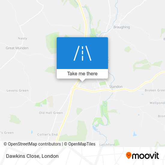 Dawkins Close map