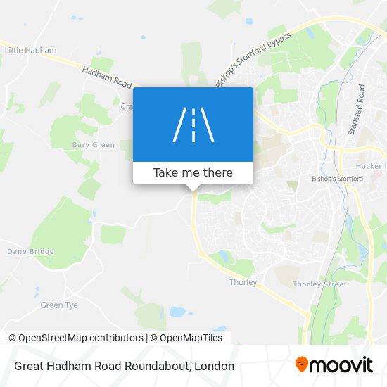 Great Hadham Road Roundabout map