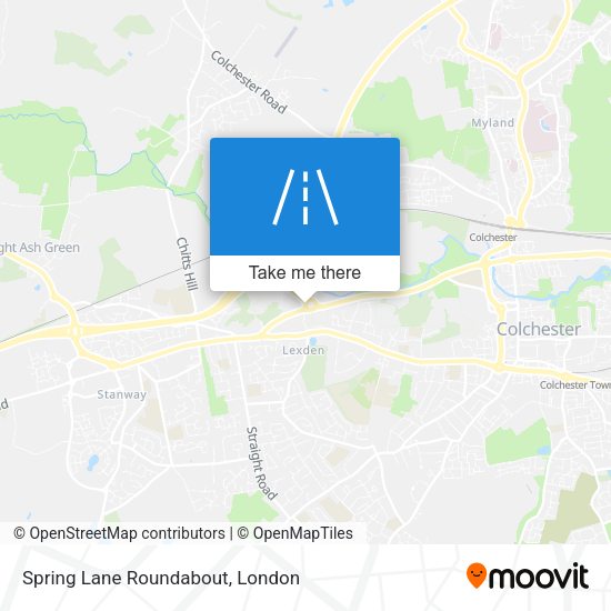 Spring Lane Roundabout map