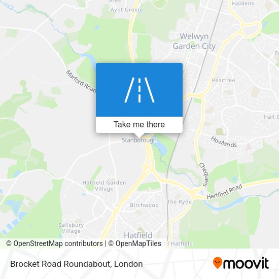 Brocket Road Roundabout map