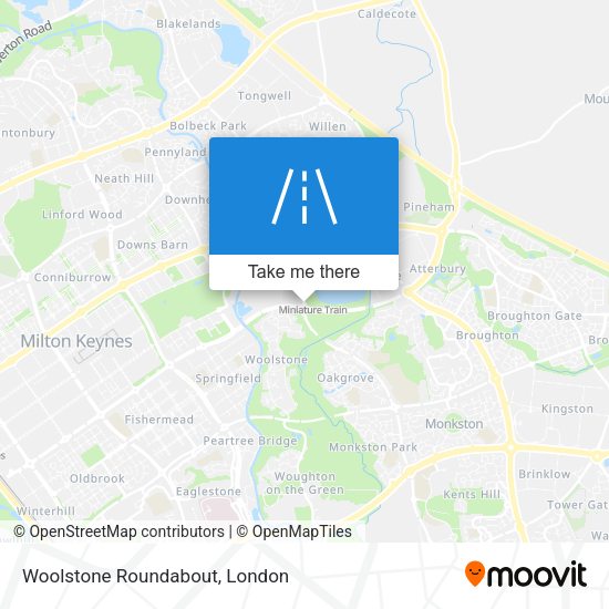 Woolstone Roundabout map