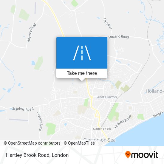 Hartley Brook Road map