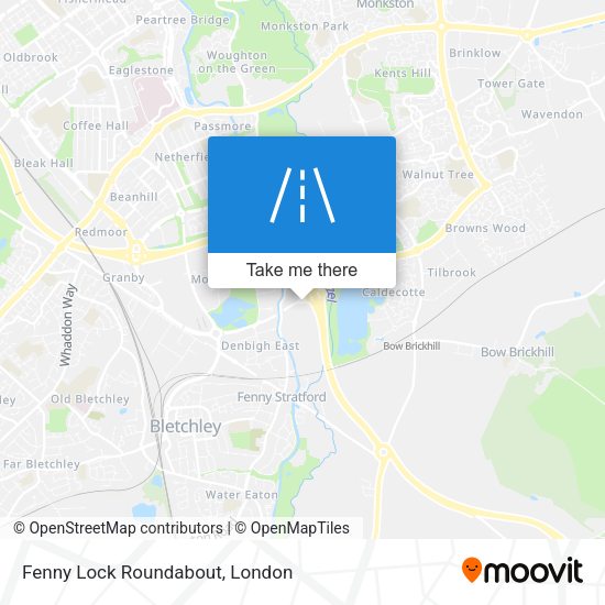 Fenny Lock Roundabout map