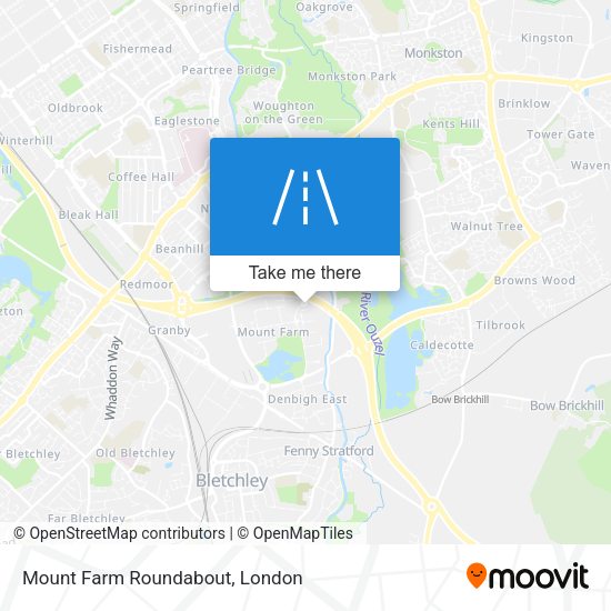 Mount Farm Roundabout map