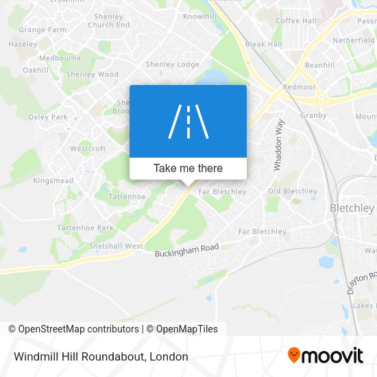 Windmill Hill Roundabout map