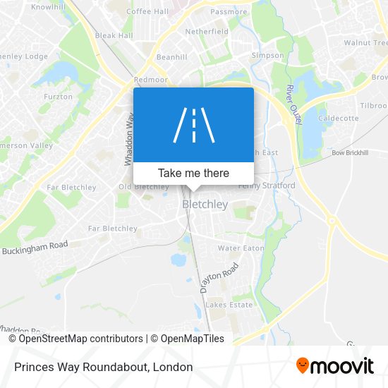 Princes Way Roundabout map