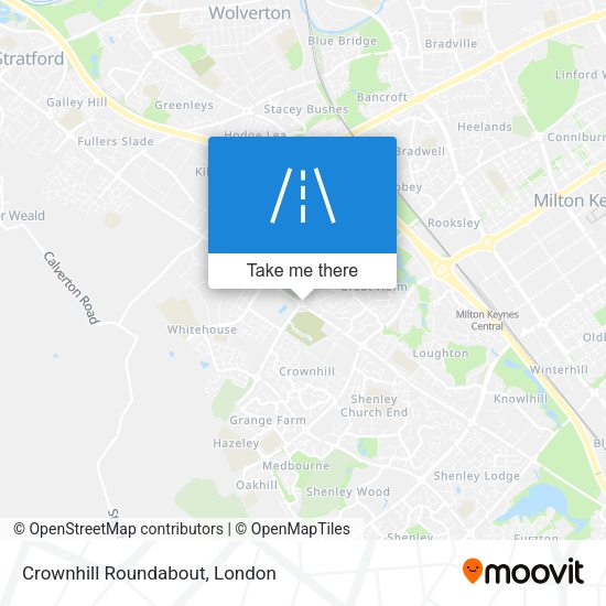 Crownhill Roundabout map