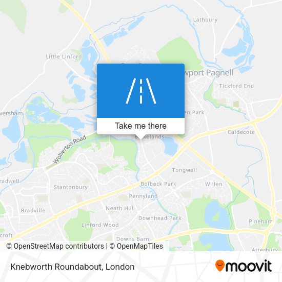 Knebworth Roundabout map