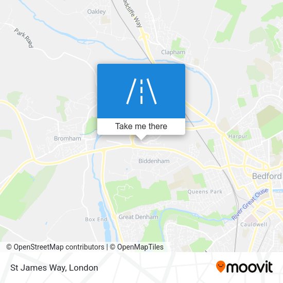 St James Way map