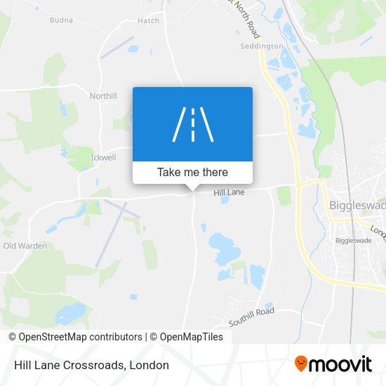 Hill Lane Crossroads map