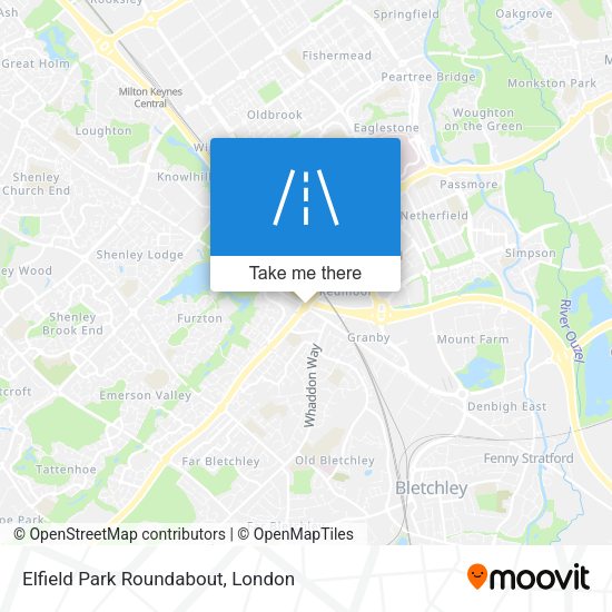 Elfield Park Roundabout map