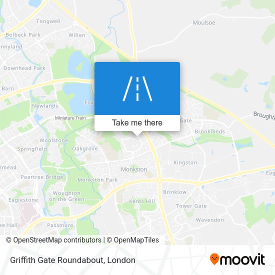 Griffith Gate Roundabout map