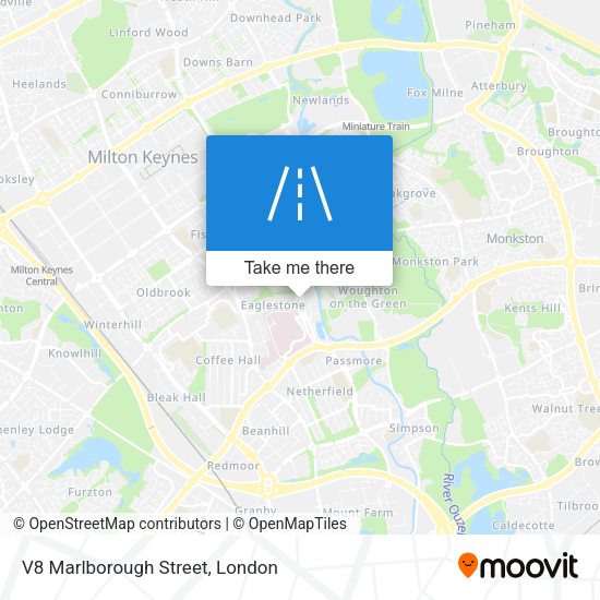 V8 Marlborough Street map